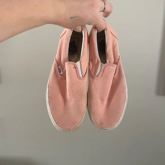 Vans Women's Pink Slip-On Shoes - Picture 1 of 4